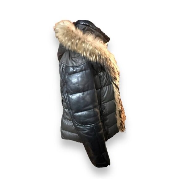 Women’s XXL Rudsak Fur Trimmed Belted Down Feather Puffer Coat - Picture 8 of 14